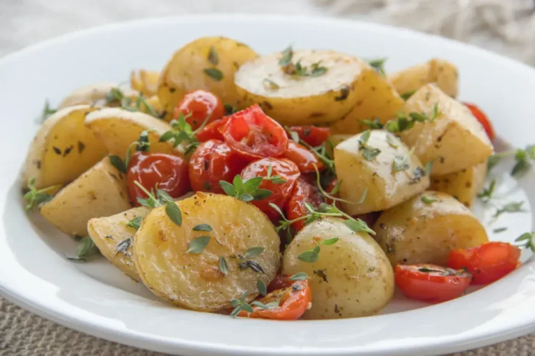 Potato and cherry tomato salad
